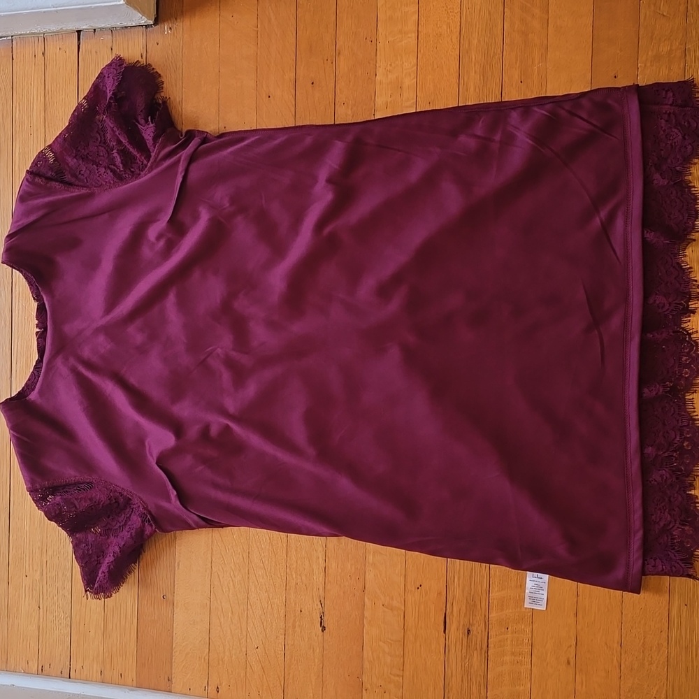 Lulus, Take Me To Brunch, Burgundy Lace Shift Dress, EUC, Women's XL - Picture 10 of 16